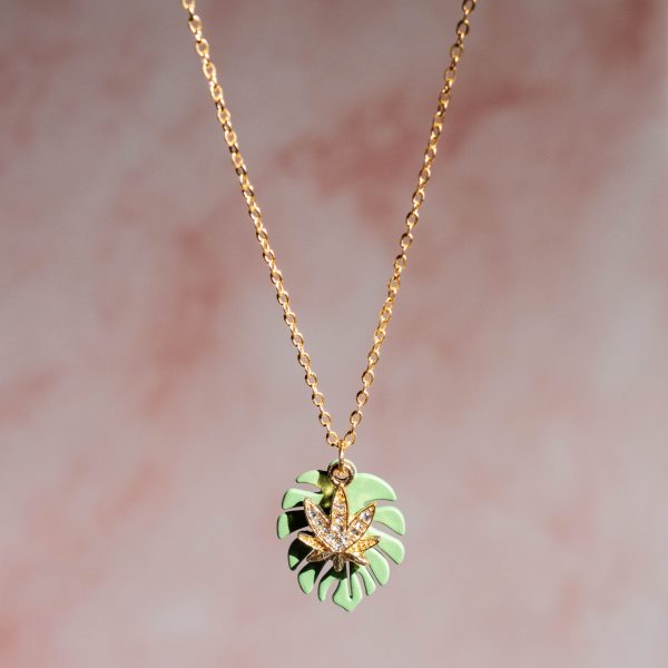 Green Leaf Necklace - Image 2